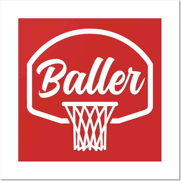 Baller Vintage Sports Basketball Wall Art by DetourShirts